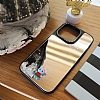 iPhone 11 Pro Kedi Figrl Aynal Silver Rubber Klf - Resim 8