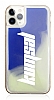 iPhone 11 Pro Max Kiiye zel Neon Kumlu Mavi Silikon Klf