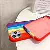 iPhone 11 Pro Max Rainbow Lansman Mavi-Turuncu Silikon Klf - Resim: 3