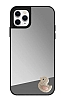 iPhone 11 Pro Pembe rdek Figrl Aynal Silver Rubber Klf
