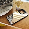 iPhone 11 Pro Pembe rdek Figrl Aynal Silver Rubber Klf - Resim: 1