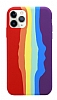iPhone 11 Pro Rainbow Lansman Krmz Silikon Klf