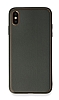 iPhone XS Max Silikon Kenarl Fme Deri Klf