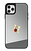 iPhone 11 Pro Tavan Figrl Aynal Silver Rubber Klf