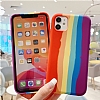 iPhone 11 Rainbow Lansman Beyaz-Gri Silikon Klf - Resim: 5
