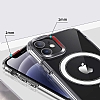 Eiroo iPhone 12 / 12 Pro 6.1 in Manyetik zellikli Wireless effaf Silikon Klf - Resim: 8