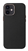 iPhone 12 / 12 Pro 6.1 in Metal Tulu Siyah Deri Klf