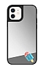 iPhone 12 Dondurma Figrl Aynal Silver Rubber Klf