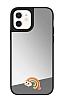 iPhone 12 Gkkua Figrl Aynal Silver Rubber Klf
