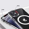Eiroo iPhone 12 Mini 5.4 in Manyetik zellikli Wireless effaf Silikon Klf - Resim: 3