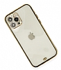 iPhone 12 Pro Max 6.7 in Tal Kamera Korumal Siyah Silikon Klf - Resim: 2