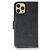 iPhone 12 Pro Czdanl Kapakl Lacivert Deri Klf - Resim: 1