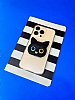 iPhone 12 Pro Kedi Figürlü Telefon Tutuculu Siyah Silikon Kılıf - Resim: 1