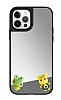 iPhone 12 Pro Kurbaa Figrl Aynal Silver Rubber Klf