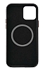 iPhone 12 Pro Max 6.7 in Macsafe zellikli Siyah Deri Klf - Resim: 1