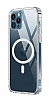 Eiroo iPhone 12 Pro Max 6.7 in Manyetik zellikli Wireless effaf Silikon Klf