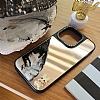 iPhone 12 Pro Max Papyonlu Tavan Figrl Aynal Silver Rubber Klf - Resim: 4