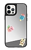 iPhone 12 Pro Max Renkli Figrl Aynal Silver Rubber Klf