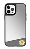 iPhone 12 Pro Max Yldz Figrl Aynal Silver Rubber Klf