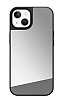 iPhone 13 Aynal Silver Silikon Kenarl Rubber Klf