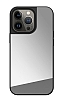 iPhone 13 Pro Aynal Silver Silikon Kenarl Rubber Klf