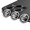 iPhone 13 Pro Crystal Tal Siyah Kamera Lensi Koruyucu