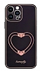 iPhone 13 Pro Kalpli Tutuculu Siyah Silikon Klf