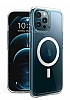 Eiroo iPhone 13 Pro Max Manyetik zellikli Wireless effaf Silikon Klf