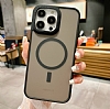 iPhone 13 Pro Max Magsafe zellikli Buzlu Siyah Rubber Klf - Resim: 1