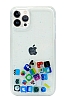 iPhone 13 Pro Sulu Simli Mobil Uygulama Simgeleri Rubber Klf