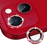 iPhone 14 Crystal Kırmızı Taşlı Kamera Lensi Koruyucu
