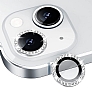 iPhone 14 Plus Crystal Silver Taşlı Kamera Lensi Koruyucu
