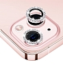 iPhone 14 Plus Crystal Rose Gold Taşlı Kamera Lensi Koruyucu