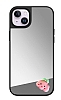 iPhone 14 Plus Pembe Bulut Figrl Aynal Silver Rubber Klf