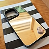 iPhone 14 Plus Pembe rdek Figrl Aynal Silver Rubber Klf - Resim 3