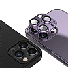 iPhone 14 Pro / 14 Pro Max Alminyum Siyah Kamera Lens Koruyucu - Resim 1