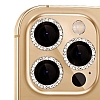 iPhone 14 Pro Crystal Gold Tal Kamera Lensi Koruyucu - Resim 2