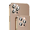 iPhone 14 Pro Crystal Gold Tal Kamera Lensi Koruyucu - Resim 5