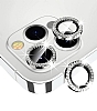 iPhone 14 Pro Crystal Silver Taşlı Kamera Lensi Koruyucu