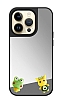 iPhone 14 Pro Kurbaa Figrl Aynal Silver Rubber Klf