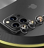 iPhone 14 Pro Max Siyah Metal Kamera Lens Koruyucu - Resim 1