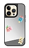 iPhone 14 Pro Renkli Figrl Aynal Silver Rubber Klf