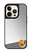 iPhone 14 Pro Sar rdek Figrl Aynal Silver Rubber Klf