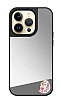 iPhone 14 Pro Sevimli Tavan Figrl Aynal Silver Rubber Klf