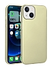iPhone 15 Kamera Korumal Mat Gold Silikon Klf