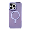 iPhone 15 Pro Magsafe zellikli Buzlu Lila Rubber Klf