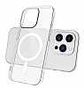 iPhone 15 Pro Magsafe zellikli effaf Rubber Klf - Resim 3