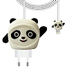 iPhone 20W Şarj Aleti Koruyucu Panda Silikon Kılıf