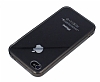iPhone 4 / 4S Silikon Kenarl Ultra nce Kristal Siyah Klf - Resim: 3
