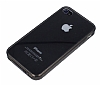 iPhone 4 / 4S Silikon Kenarl Ultra nce Kristal Siyah Klf - Resim: 2